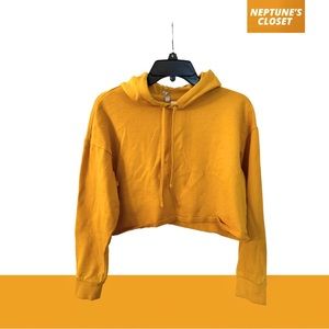H&M Yellow Cropped Hoodie Women’s Girl’s